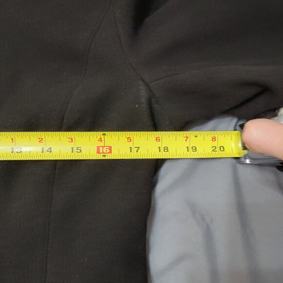 Black Faux Fur Hooded Coat with Gold Crest Buttons by d.e.t.a.i.l.s Intl - Picture 8 of 16